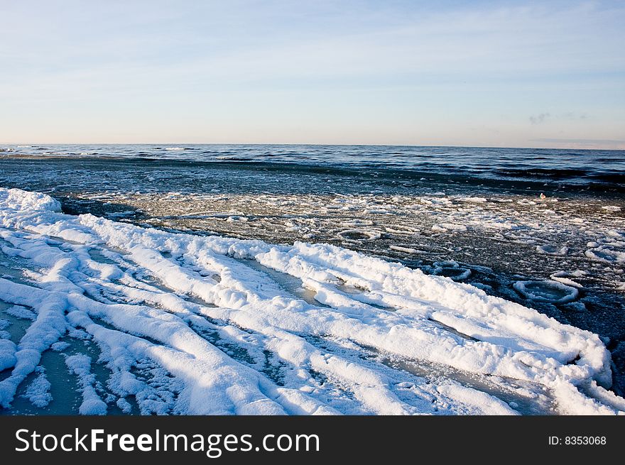 Cold Baltic sea in winter. Cold Baltic sea in winter