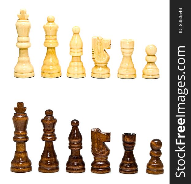 A chess is black and white on a white background