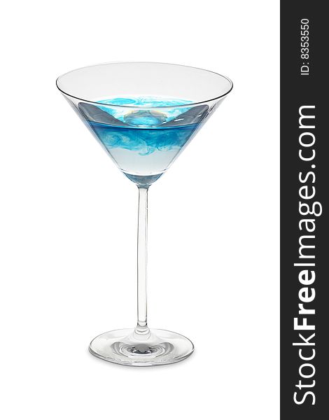 Martini glass full of some liquid