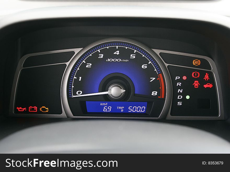 Electronic dashboard of modern car