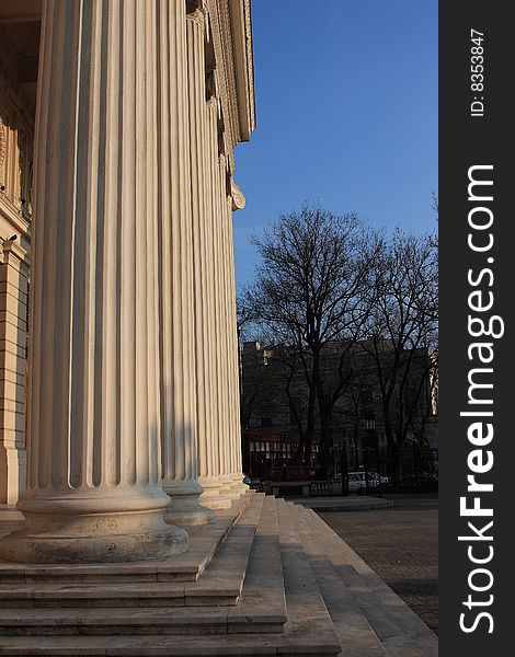 Columns and stairs