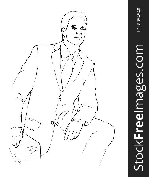 Drawing Of  Businessman