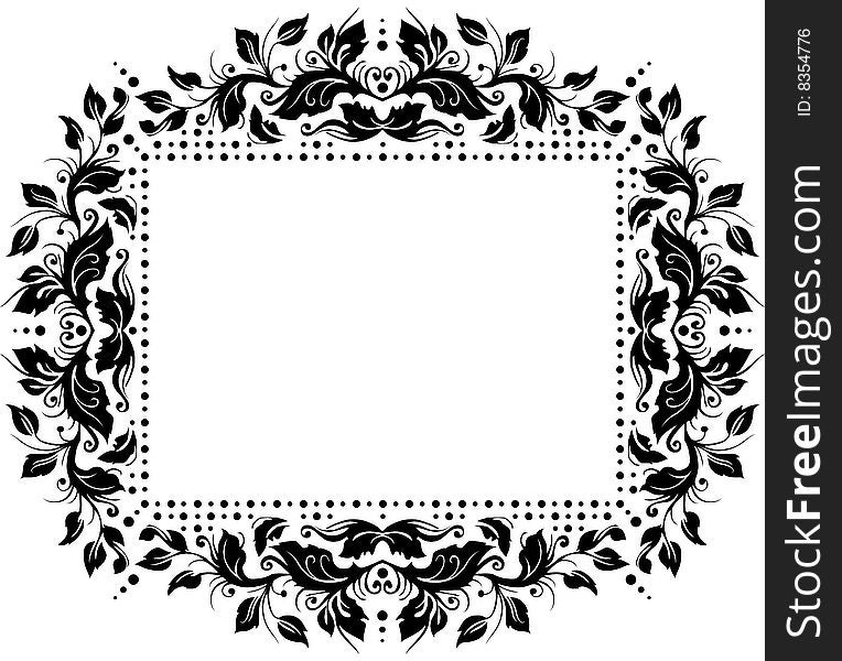 A template border design full with plant ornament. A template border design full with plant ornament