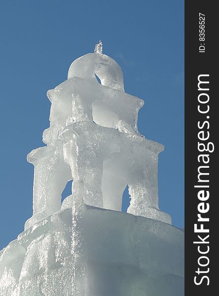 Ice architecture, midday, blue sky