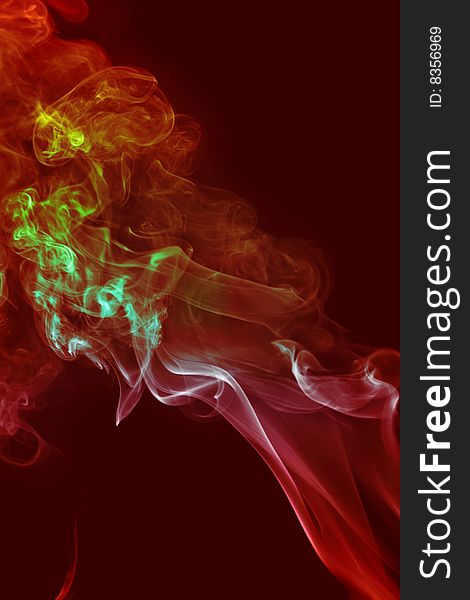 Abstract background of beautiful color smoke waves.