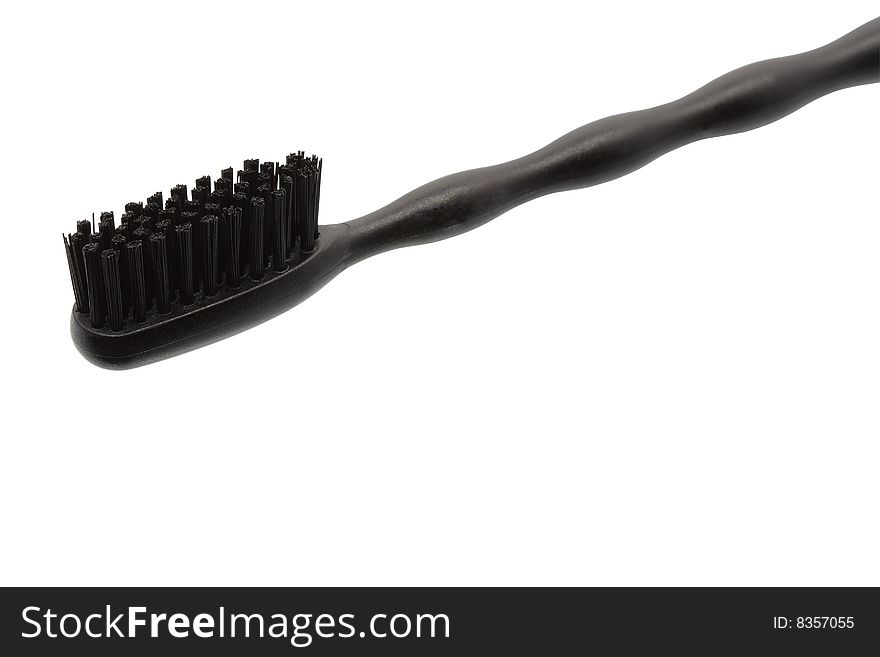 Black tooth-brush isolated on white background. Black tooth-brush isolated on white background