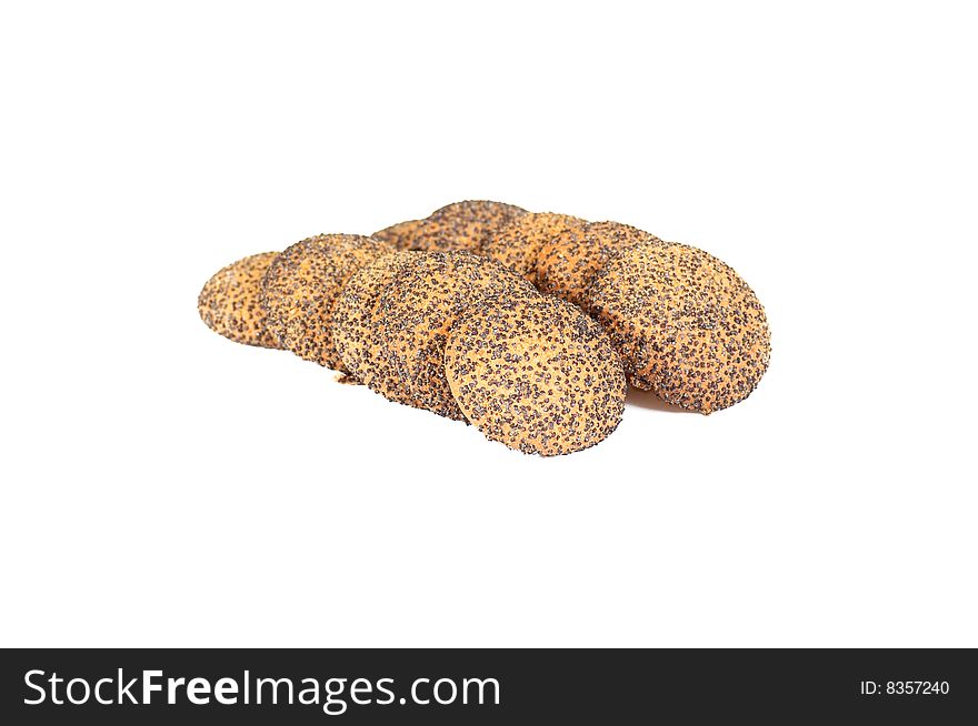 Heap of tasty cookie  isolated on a white background. Heap of tasty cookie  isolated on a white background.