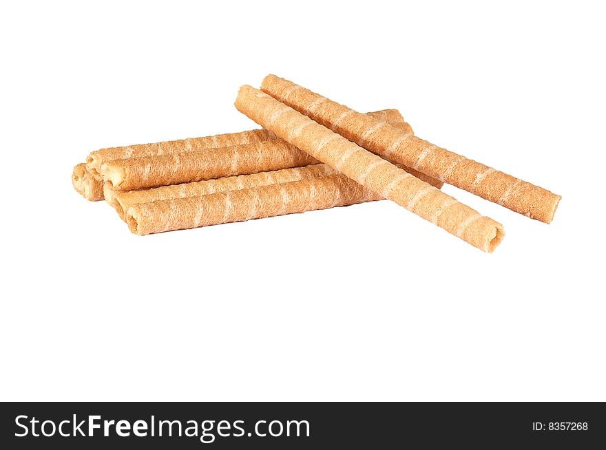 Crispy cookie isolated on a white background. Crispy cookie isolated on a white background.