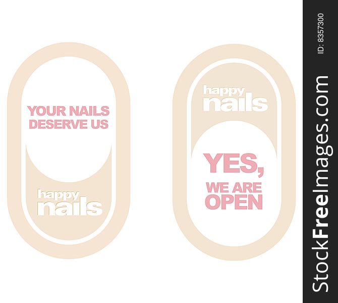 Happy Nails Studio Vector Label