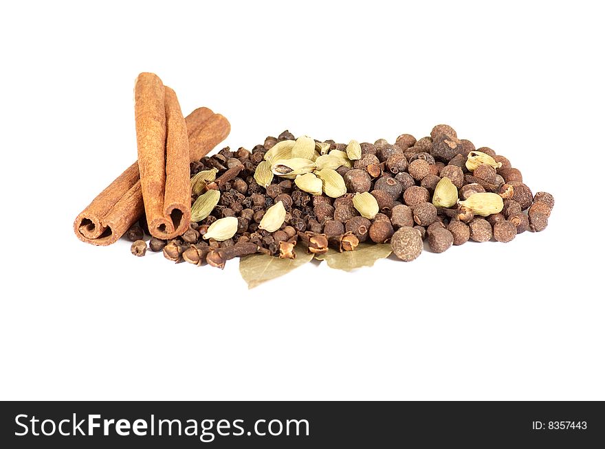 Aroma mixed spices isolated on a white background. Aroma mixed spices isolated on a white background.