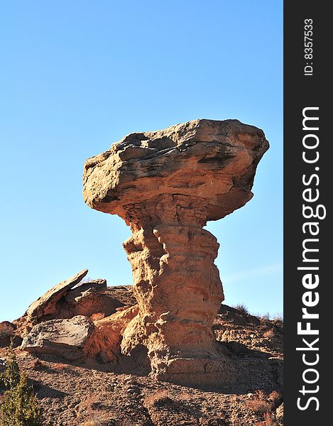 Camel Rock natural rock formation in New Mexico