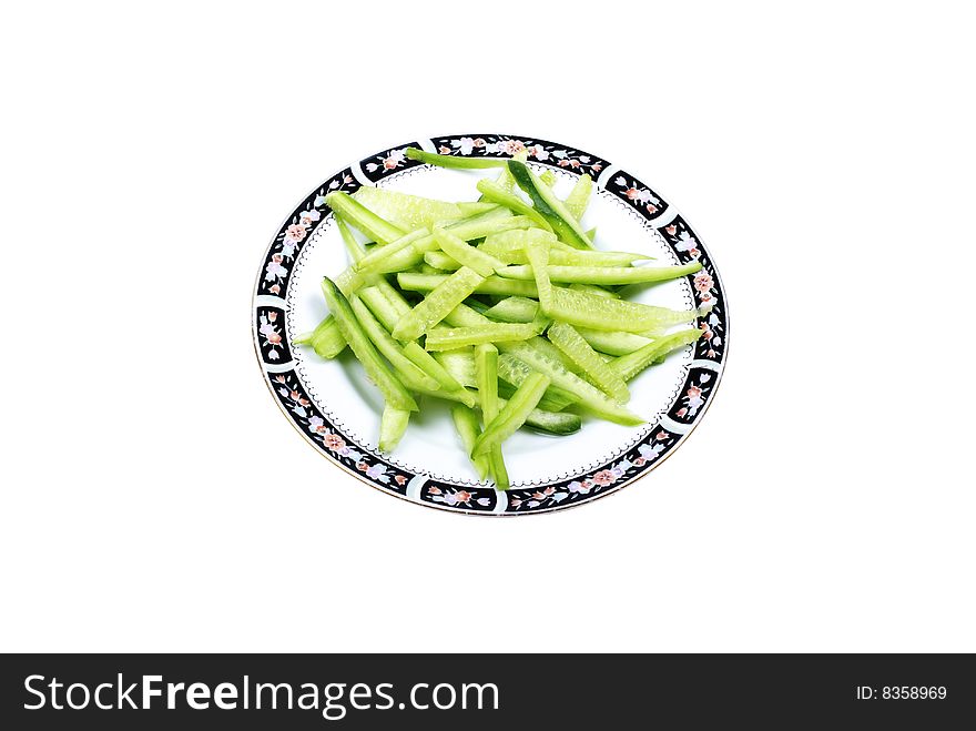 Cucumber On Plate.