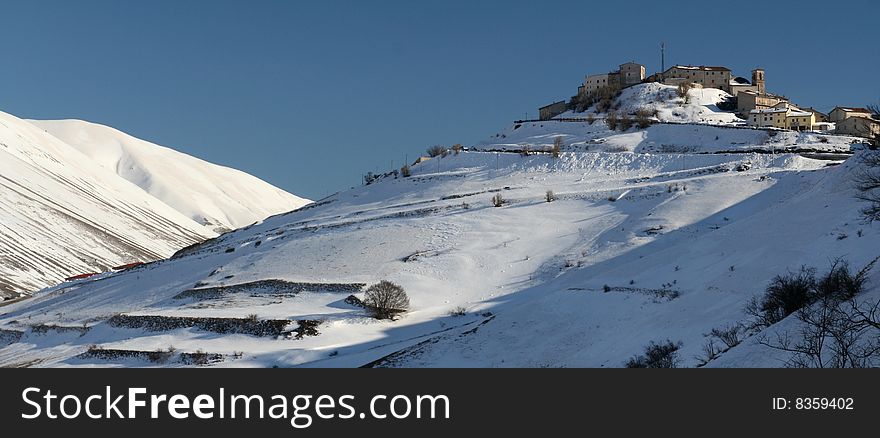 Winter Scenery In Castelluccio