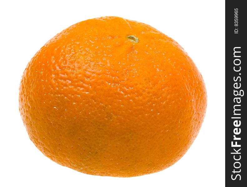 Close-up fresh orange isolated on white background. Close-up fresh orange isolated on white background
