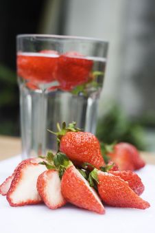 Strawberries Slices Stock Photo
