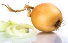 Onion On White Stock Photo