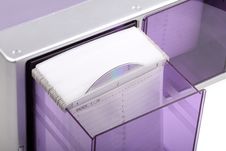 Purple CD Box Royalty Free Stock Photo