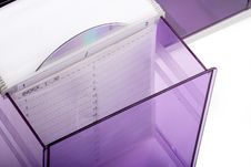 Purple CD Box Royalty Free Stock Image