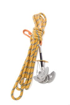 Camming Device And Rope Stock Image Camming Device And Rope Stock Image