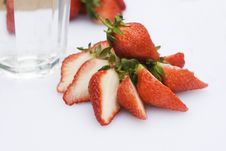 Strawberries Slices Stock Photos