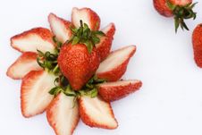 Strawberries Slices Stock Photo