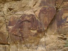 Indian Petroglyphs In Wyoming Royalty Free Stock Photo Indian Petroglyphs In Wyoming Royalty Free Stock Photo