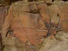 Indian Petroglyphs In Wyoming Stock Image