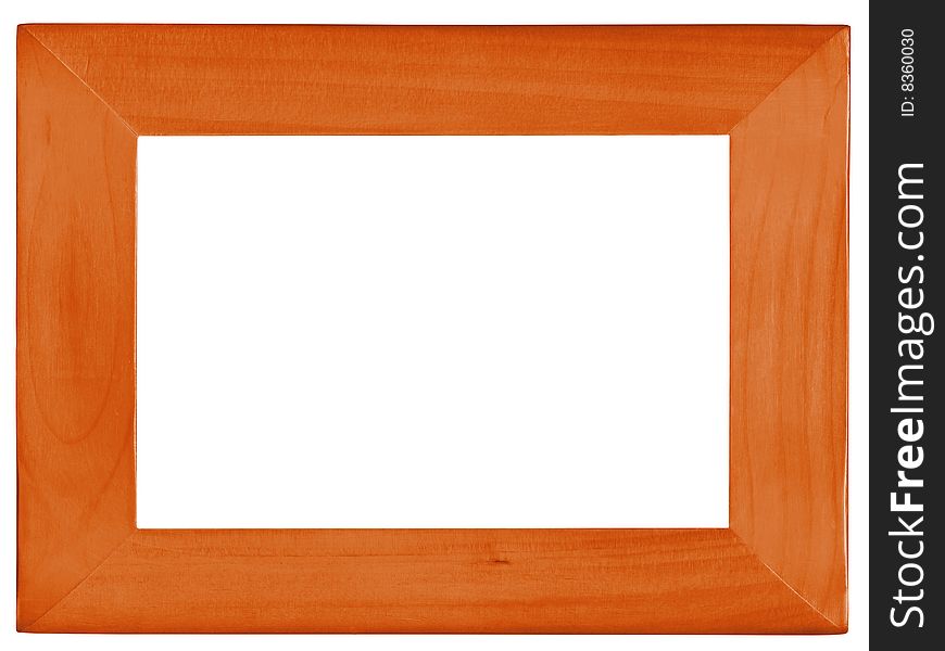 The old wood frame isolated on the white. The old wood frame isolated on the white