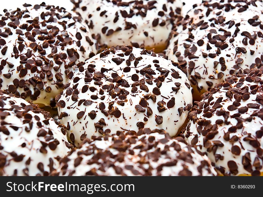 Donut with chocolate powder for you