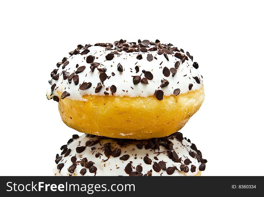 Donut with chocolate powder for you