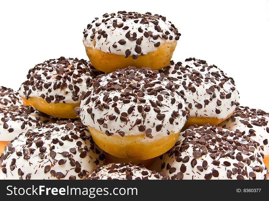 Donut with chocolate powder for you. Donut with chocolate powder for you