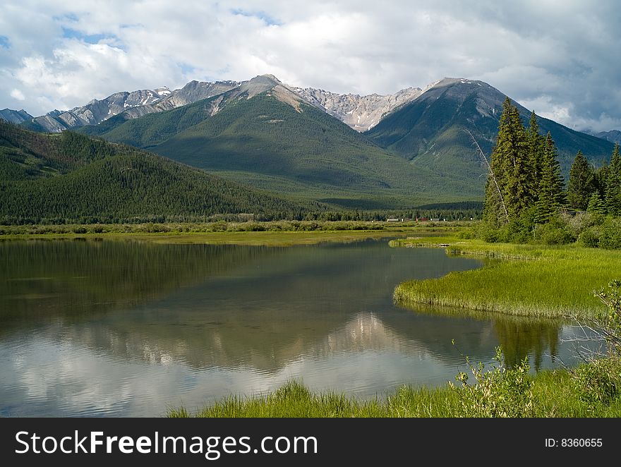 Scenic Lake Vermillion near Banff, Alberta, Canada