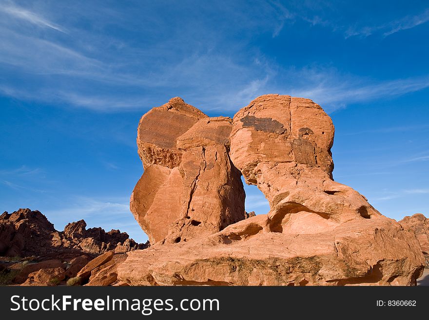 Red rock formations in the valley of fire, Nevada