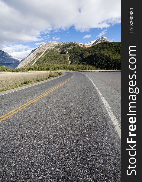 Trans Canada Highway, Route 1 in Banff National Park. Trans Canada Highway, Route 1 in Banff National Park