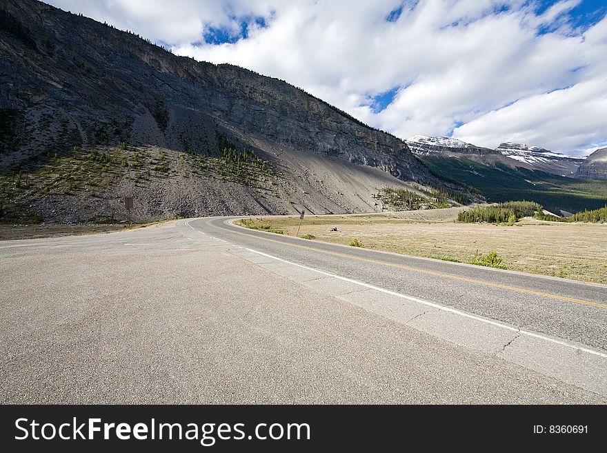 Trans Canada Highway, Route 1 in Banff National Park. Trans Canada Highway, Route 1 in Banff National Park