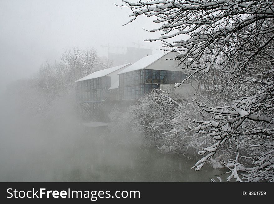 The House on riverside water. The House on riverside water.