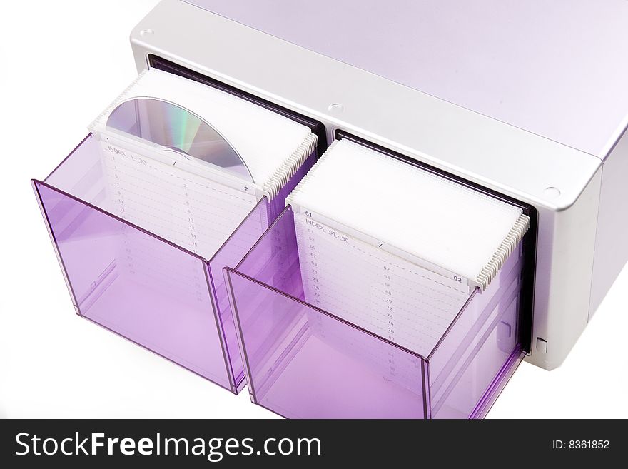 CD box and CD discs on white.
This is a filing system with the CD box. CD box and CD discs on white.
This is a filing system with the CD box.