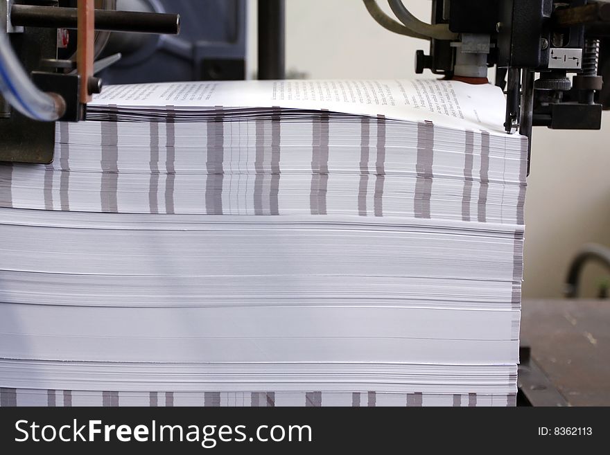Books printing and binding process. Books printing and binding process