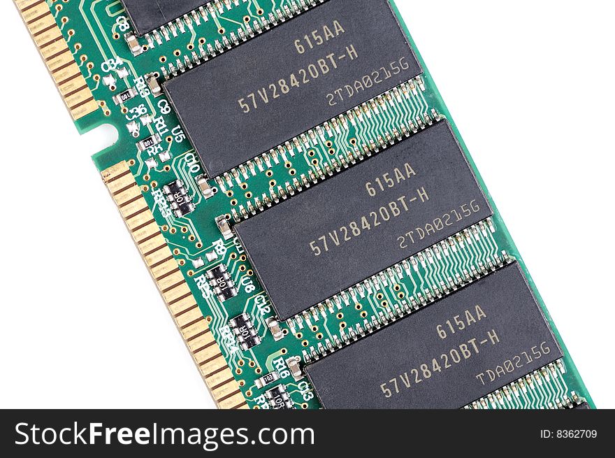 Isolated SDRAM on the white background