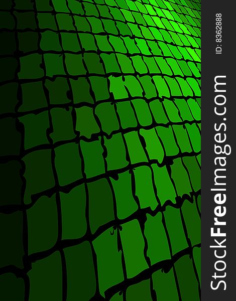 Vector illustration of Green Tile