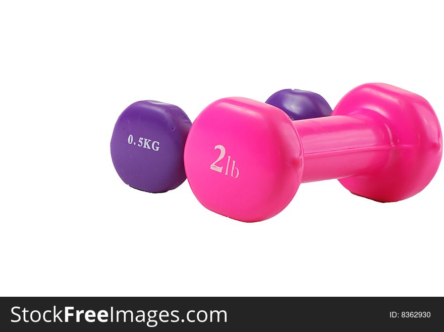 Isolated pair of dumbbells. Free Hand Weights taken in natural light. Path included in file. Isolated pair of dumbbells. Free Hand Weights taken in natural light. Path included in file.