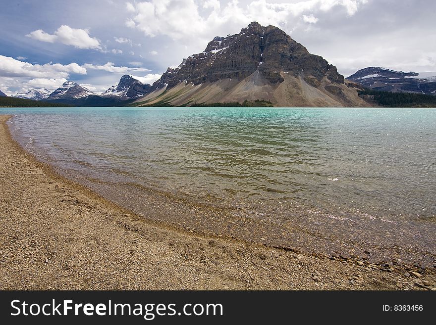 Bow lake in Banff National Park, Alberta, Canada