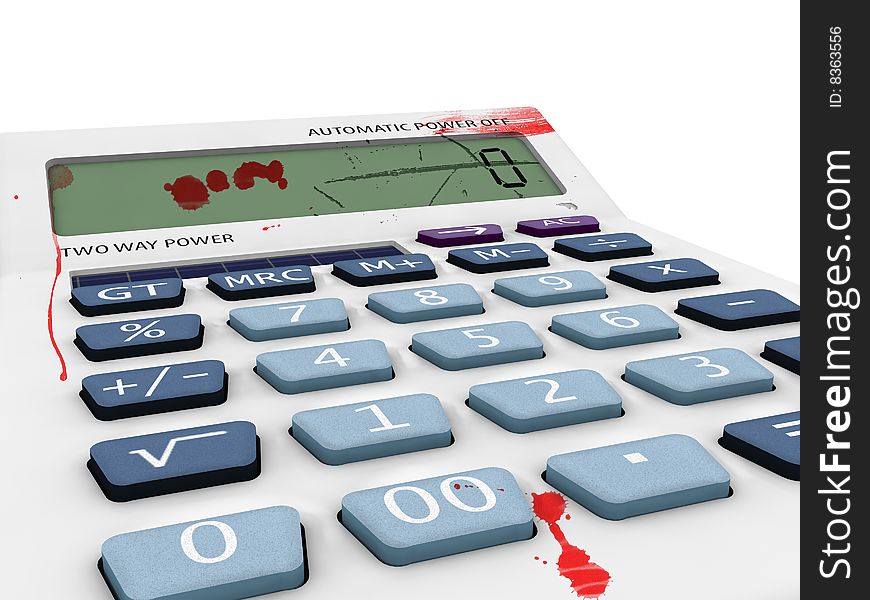 3D Model Calculator With Blood.