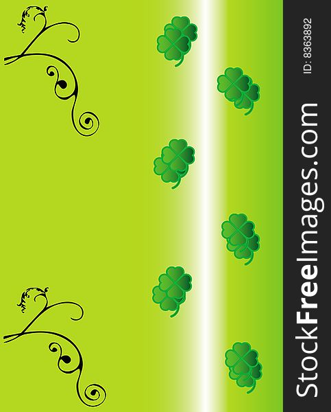 Ilustration Design Background with St. Patrick and thorns. Ilustration Design Background with St. Patrick and thorns