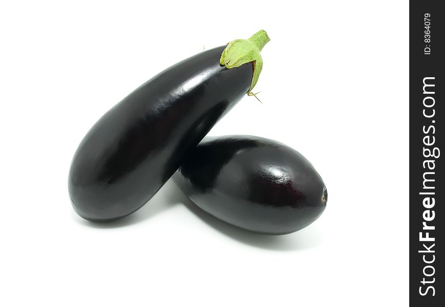 Eggplants isolated on a white background. Eggplants isolated on a white background.