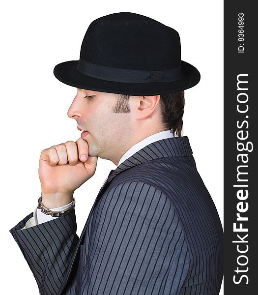 Thinking businessman