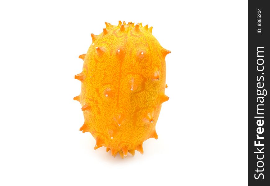 Kiwano isolated in white background.