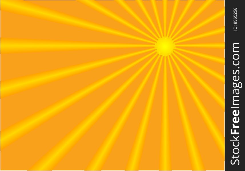Abstract background with yellow rays