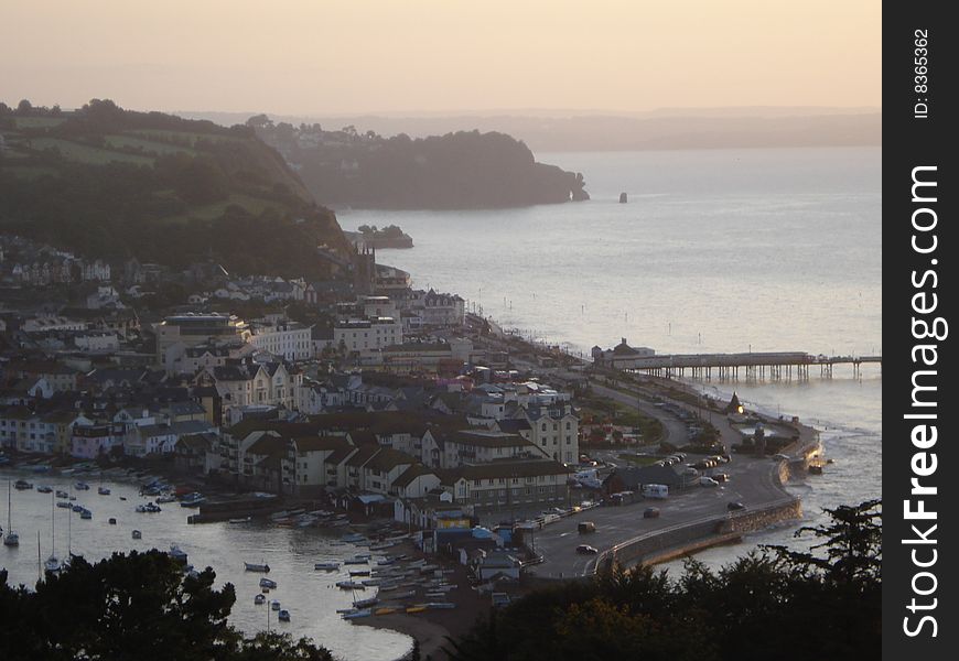 A view of Teignmouth with Dawlish and Exmouth in the distance. A view of Teignmouth with Dawlish and Exmouth in the distance.