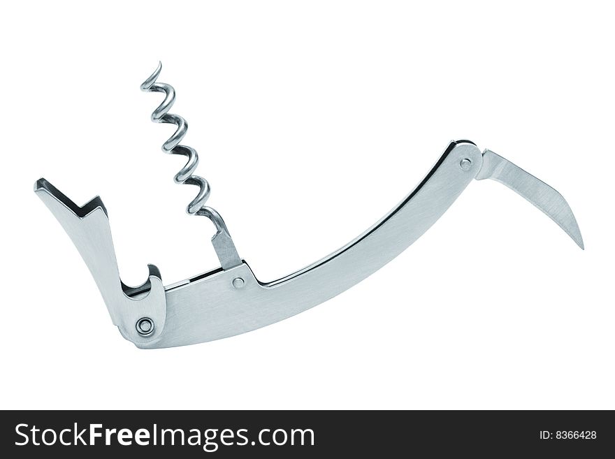 Modern metal corkscrew